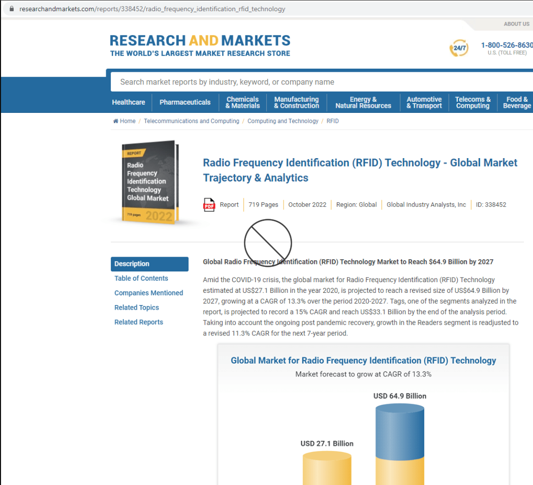 射频识别（RFID）技术——全球市场轨迹与分析